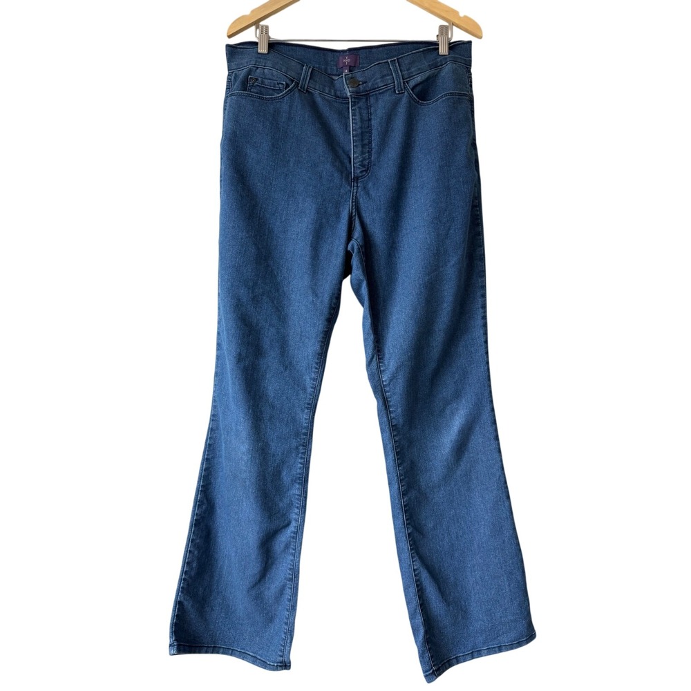 NYDJ Womens Bootcut Jeans Size 14 Medium Wash Lift‎ Tuck Technology Blue Denim